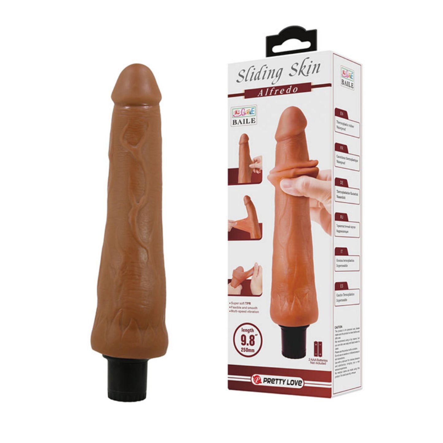 Vibrador Realístico Dupla Densidade 21,5 cm