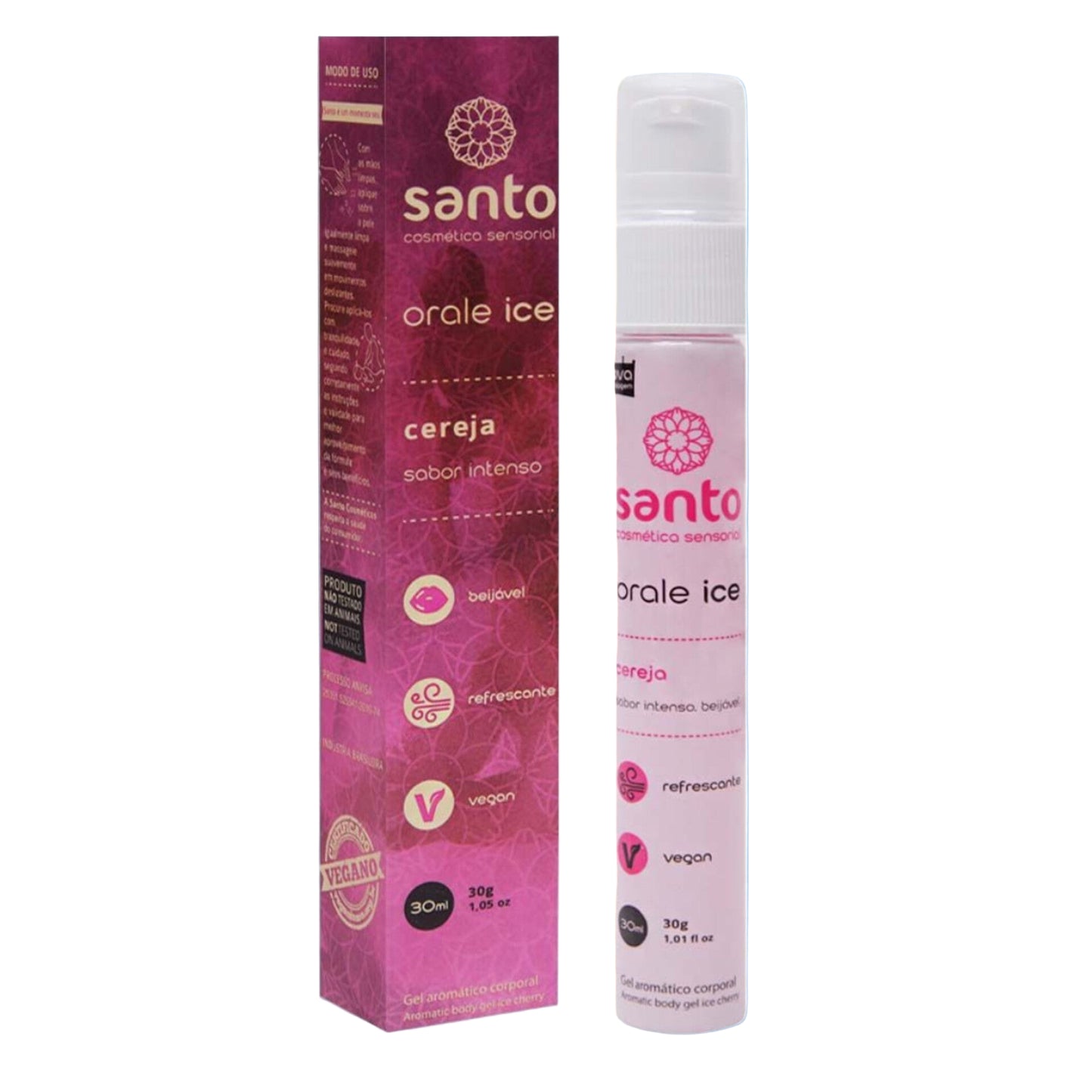 Gel Comestivel Santo Ice cereja