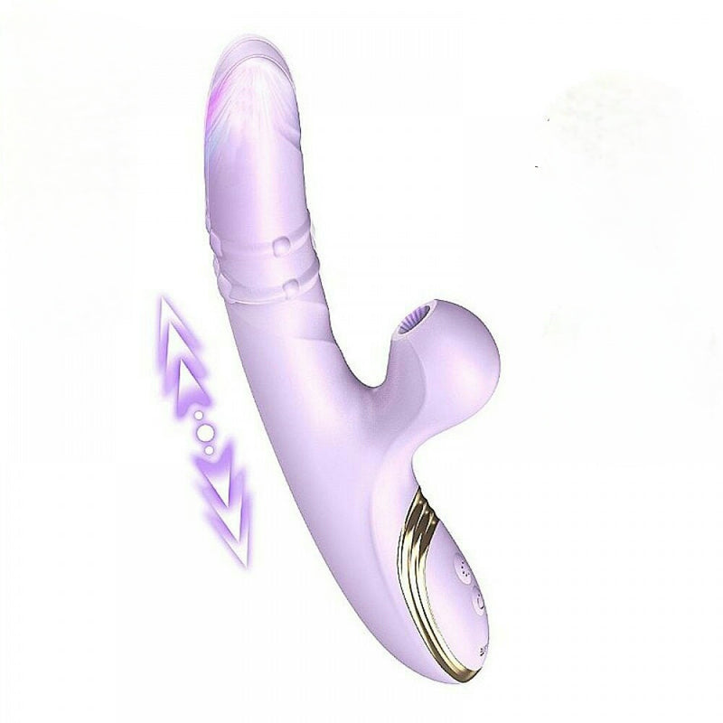 Vibrador e Sugador com Esferas Sobe e Desce