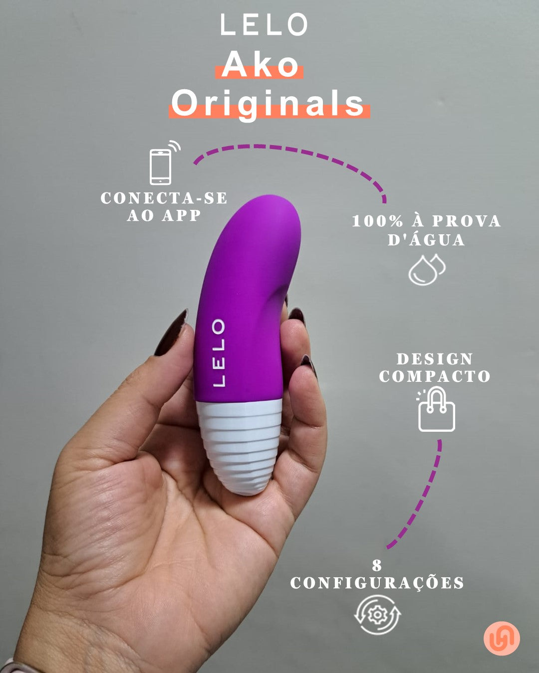Vibrador Ako Originals Bluetooth - 2 anos de garantia