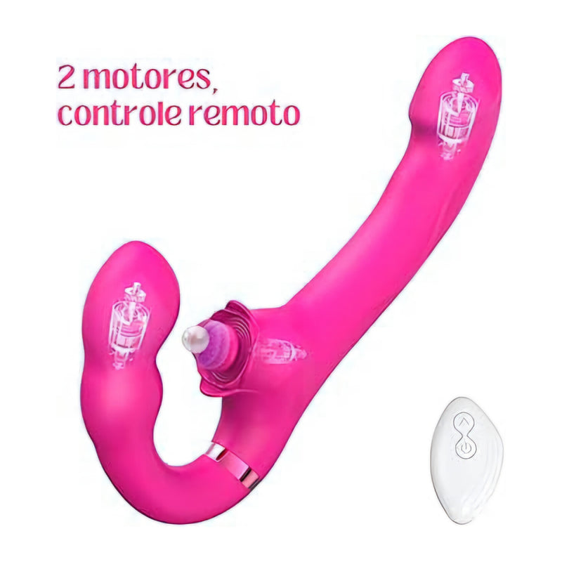 Vibrador Strapless Triplo Estímulo Recarregável