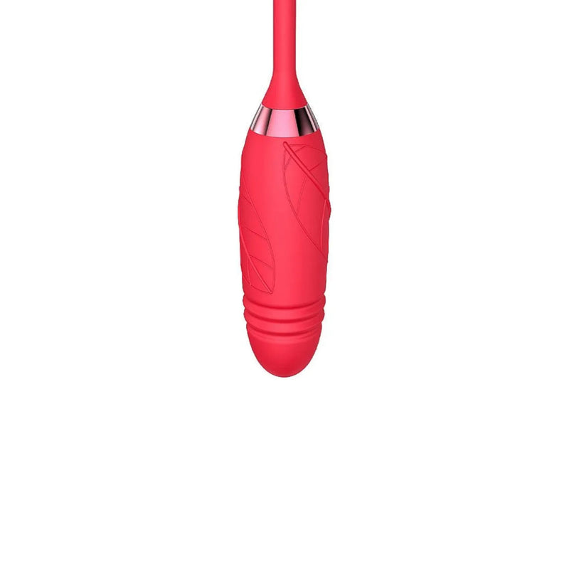 Sugador em formato de rosa com vibrador pulsador.