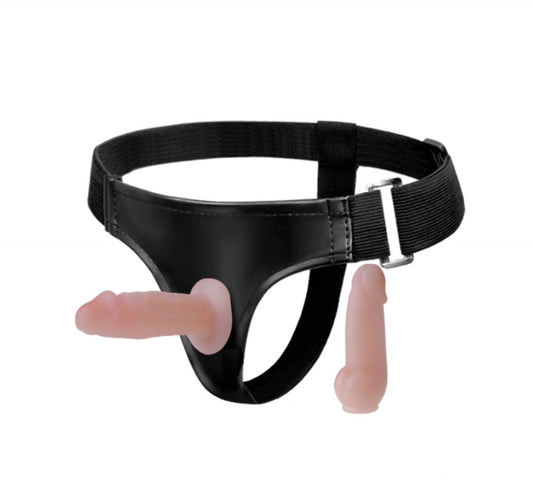 Cinta Peniana Dupla Strap On em Cyberskin