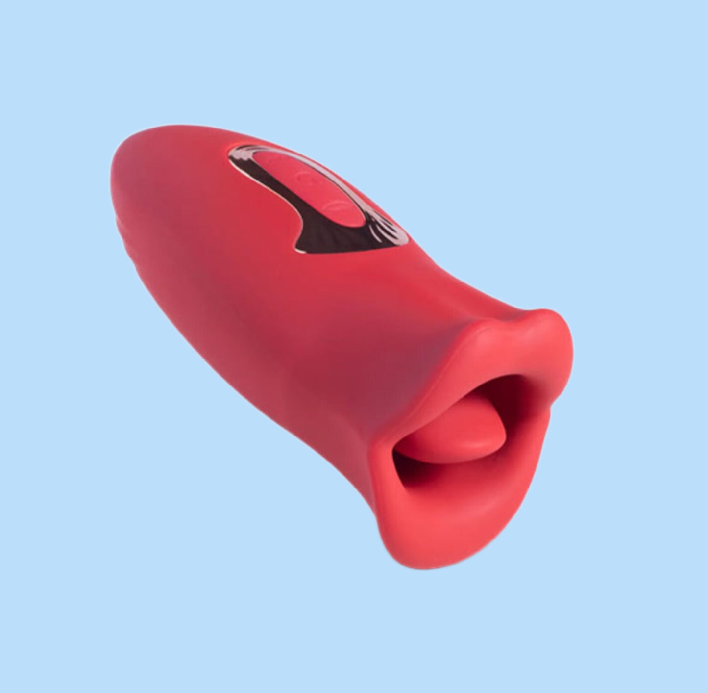 Vibrador Recarregável que Simula BeijoSugador Boca