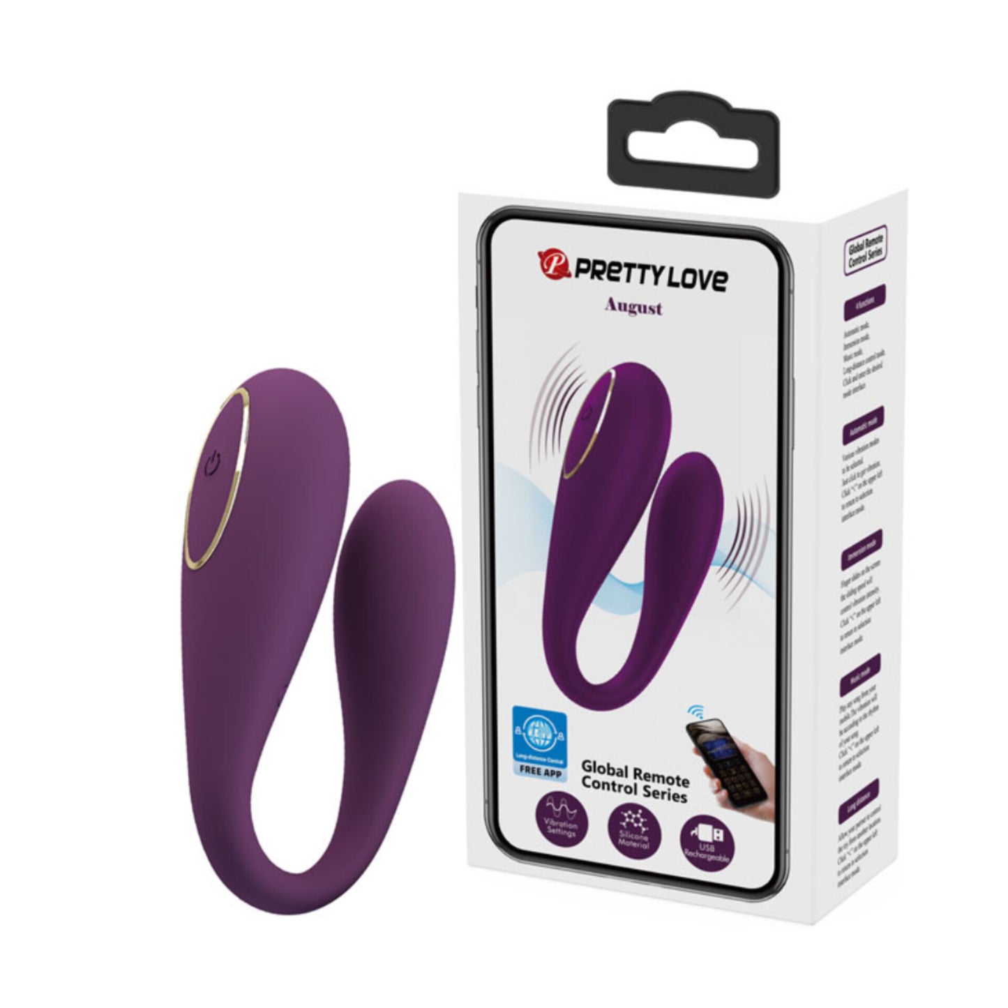 Vibrador para Casal Controle Bluetooth Recarregável