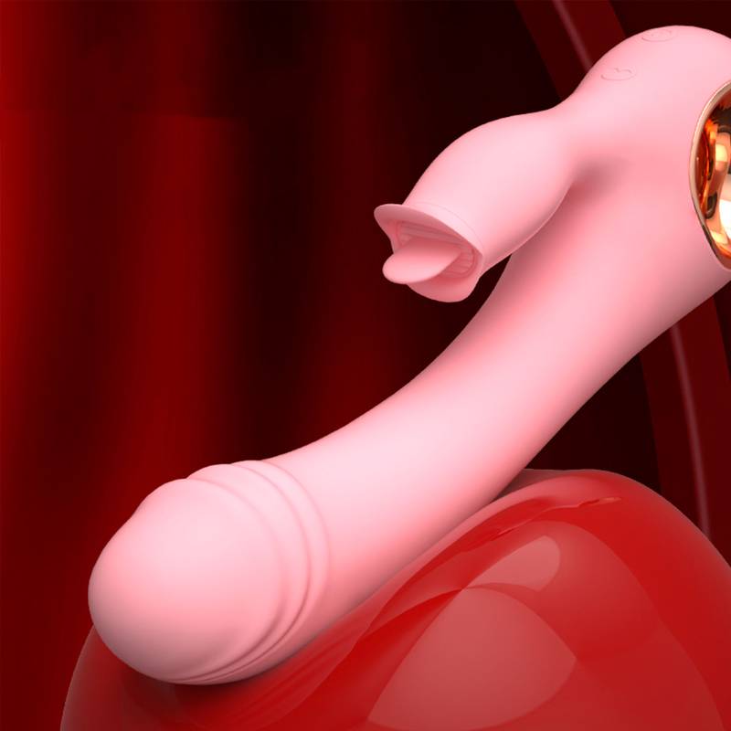 Vibrador com Estimulador de língua Recarregável