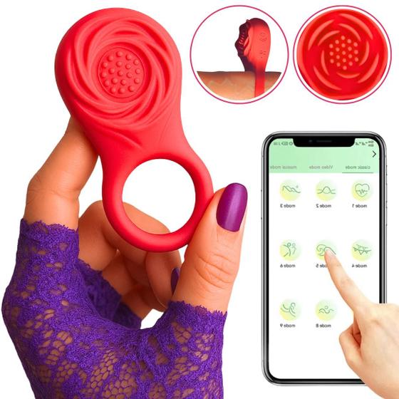 Anel Vibrador Recarregável Controle via App