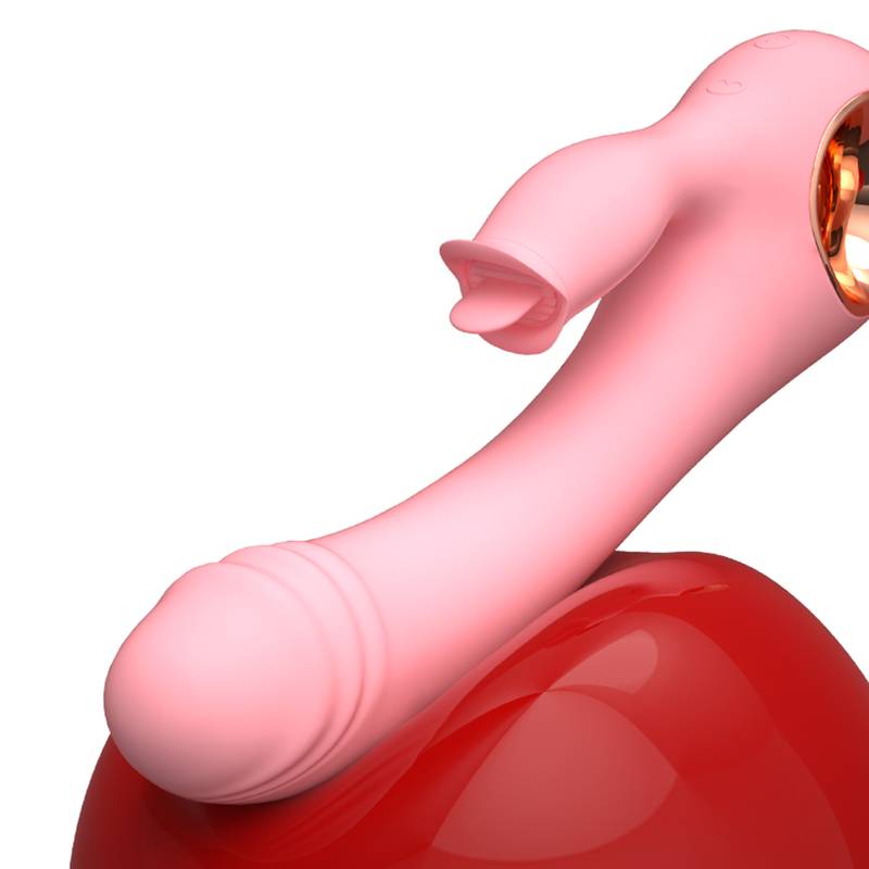 Vibrador com Estimulador de língua Recarregável