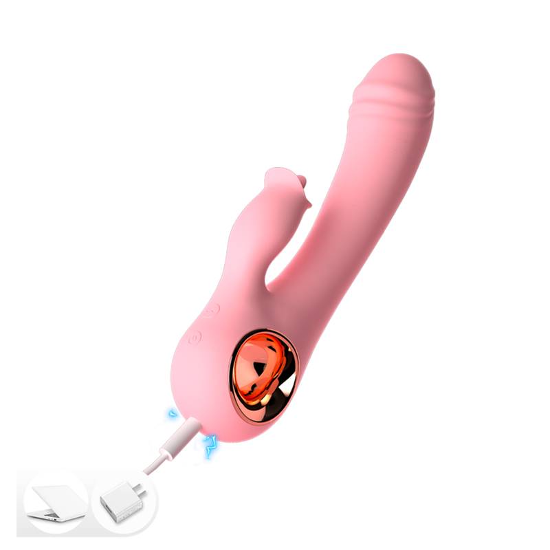 Vibrador com Estimulador de língua Recarregável