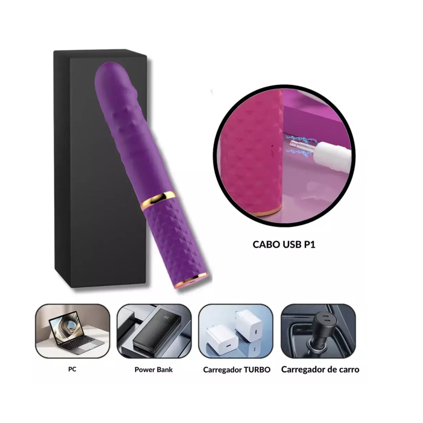 Vibrador Vai e Vem com Ventosa controle Via App