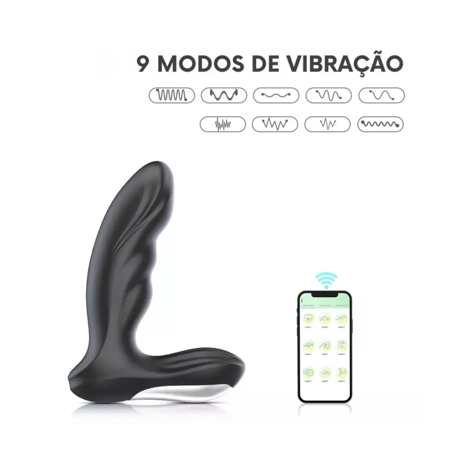 Massageador de Próstata Recarregável com Controle  Via App