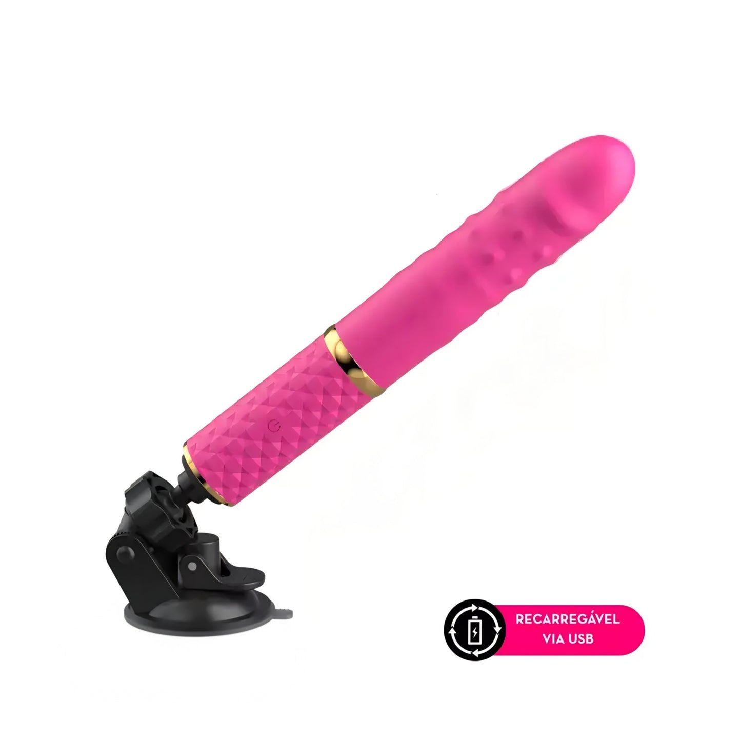 Vibrador Vai e Vem com Ventosa controle Via App