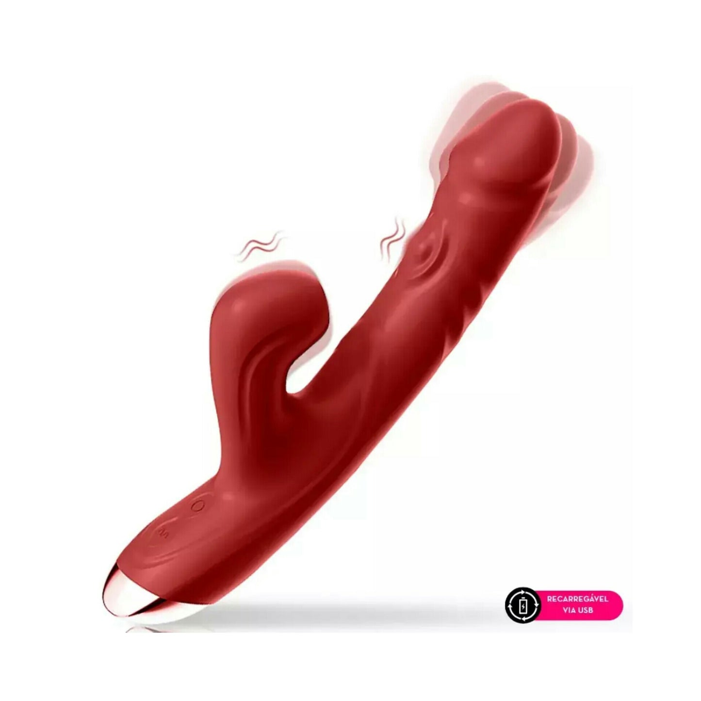 Vibrador com Pulsação e Sugador Recarregável