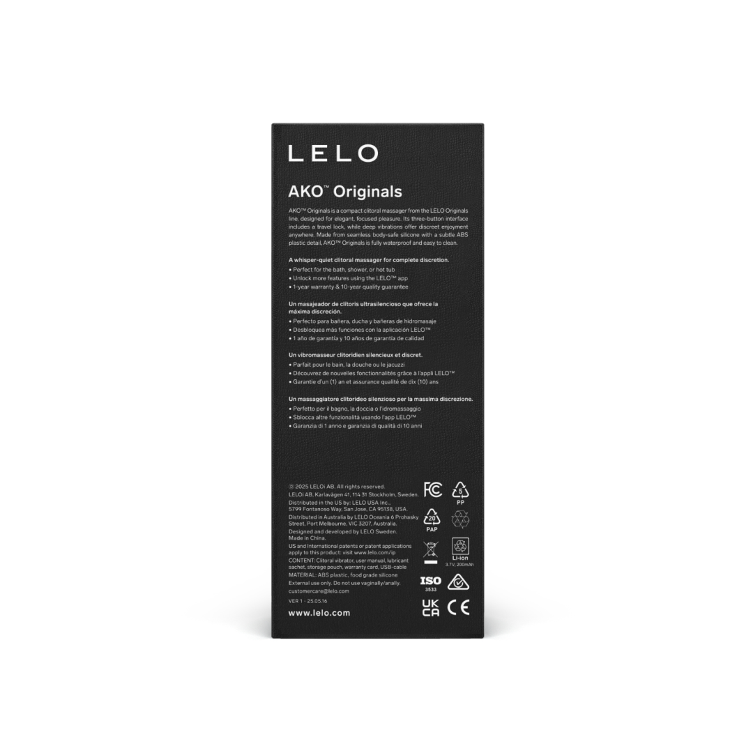 Vibrador Ako Originals LELO - 1 ano de garantia